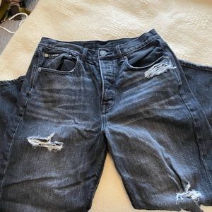 Black American eagle mom jeans